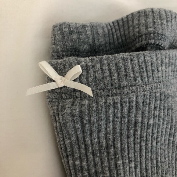 PINK CHICKEN NWOT rib knit leggings grey sz 8 - Picture 3 of 5